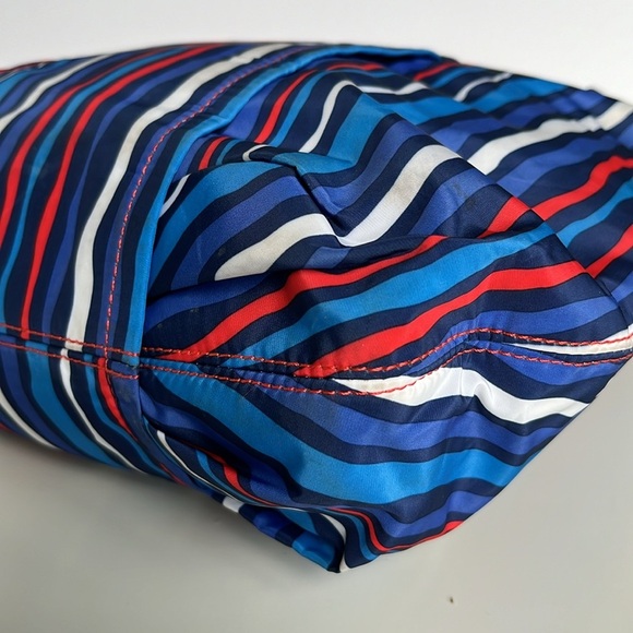 Vera Bradley Preppy Poly Crossbody Tote Bag Cobalt Stripe - Picture 6 of 16